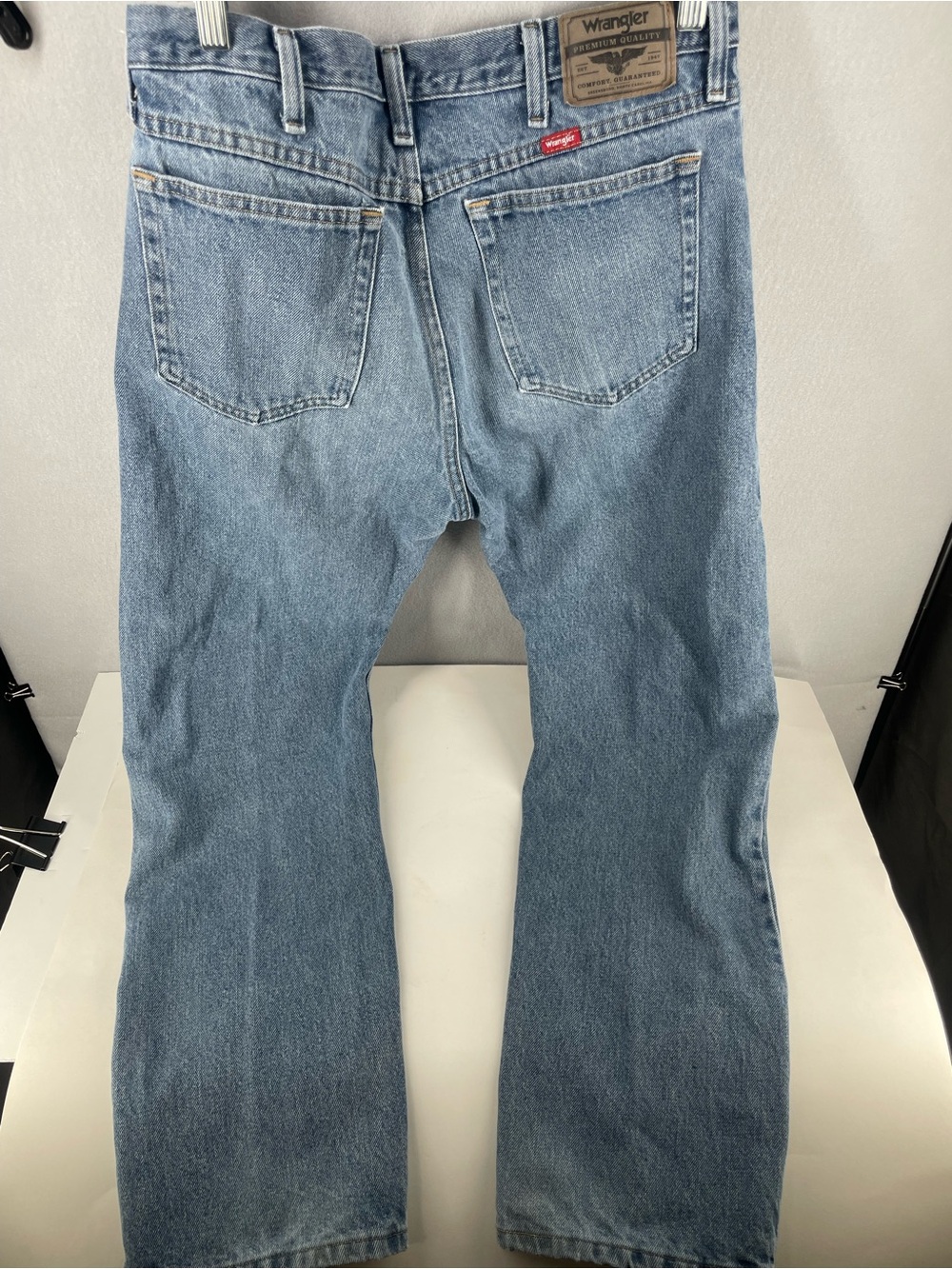 Wrangler Men's Light Wash Bootcut Jeans - Blue Denim 34x30